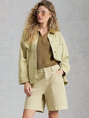 White Stuff Green Molly Shacket - Image 1 of 6