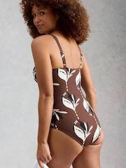 White Stuff Brown Splash Control Swimsuit - Image 2 of 6
