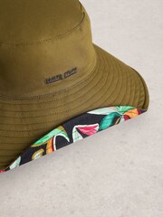 White Stuff Green Reversible Bucket Hat - Image 3 of 3