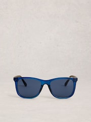 White Stuff Blue Wayfarer Sunglasses - Image 1 of 4