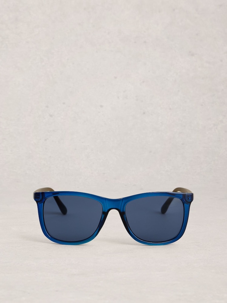 White Stuff Blue Wayfarer Sunglasses - Image 1 of 4
