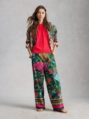 White Stuff Pink Nova Linen Blend T-Shirt - Image 4 of 6