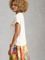 White Stuff White Gina Graphic T-Shirt - Image 4 of 6