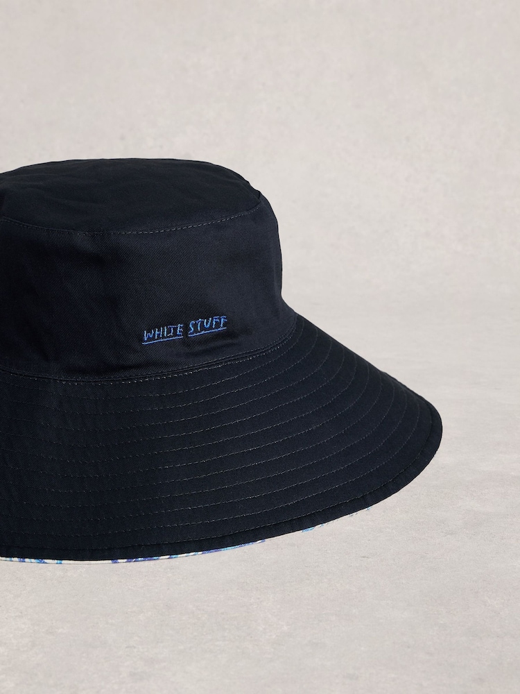 White Stuff Blue Reversible Bucket Hat - Image 3 of 3 White Stuff Blue Reversible Bucket Hat - Image 3 of 3