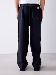 Black Loopback Relax Fit Graphic Joggers - Image 3 of 6