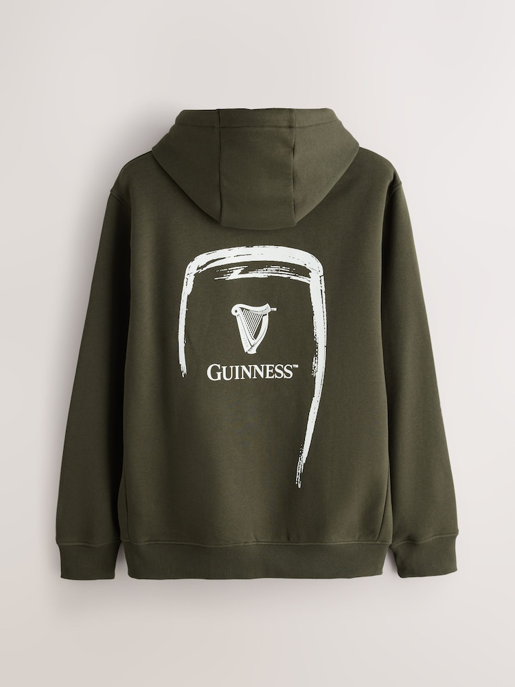 Xaki Yaşıl - Guinness Qrafik Kapüşonlu - 4şəkildən 1 şəkil