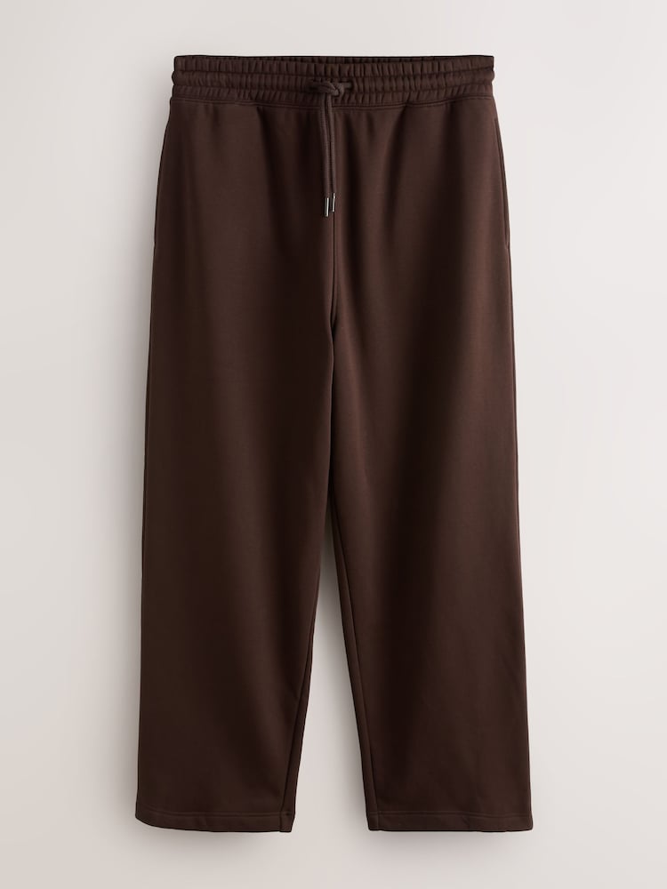 Marrón chocolate - Corte amplio - Pantalones de chándal cepillados - Imagen 1 de 3