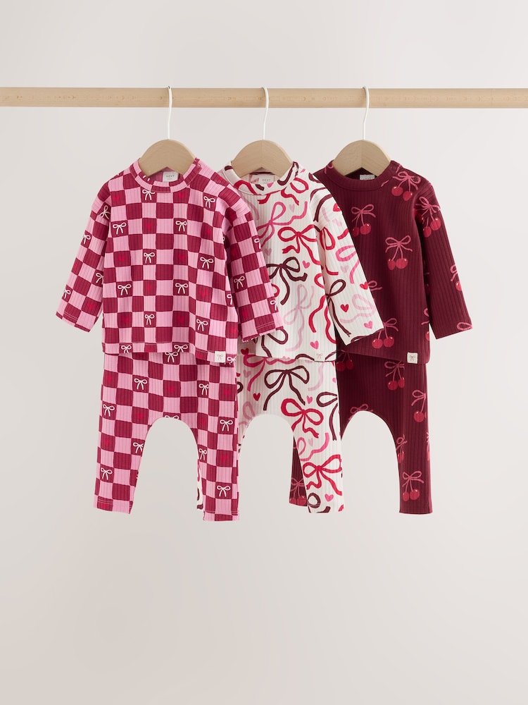Burgundy Red Bow Baby Long Sleeve Top And Leggings 6 Piece Set (0mths-2yrs) - Image 1 of 13 Burgundy Red Bow Baby Long Sleeve Top And Leggings 6 Piece Set (0mths-2yrs) - Image 1 of 13