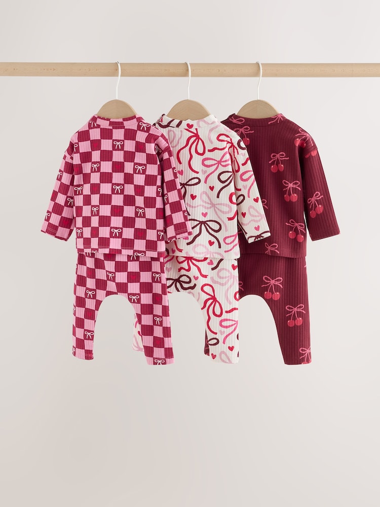 Burgundy Red Bow Baby Long Sleeve Top And Leggings 6 Piece Set (0mths-2yrs) - Image 2 of 13 Burgundy Red Bow Baby Long Sleeve Top And Leggings 6 Piece Set (0mths-2yrs) - Image 2 of 13