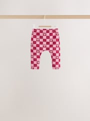 Burgundy Red Bow Baby Long Sleeve Top And Leggings 6 Piece Set (0mths-2yrs) - Image 6 of 13