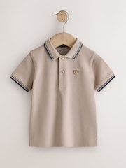 Blue/Neutral Polo Shirts 2 Pack (3mths-7yrs) - Image 3 of 6