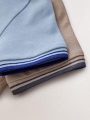 Blue/Neutral Polo Shirts 2 Pack (3mths-7yrs) - Image 6 of 6