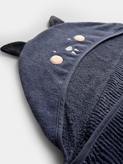 JoJo Maman Bébé Grey Bat Large Hooded Towel - Image 4 of 4