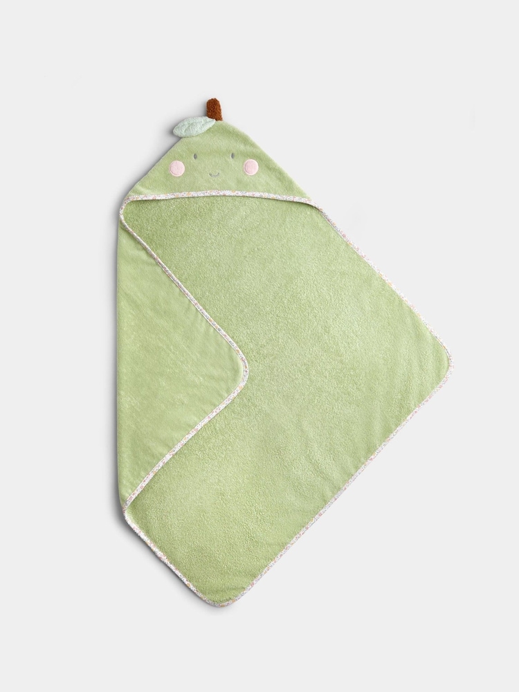 JoJo Maman Bébé Green Apple Hooded Towel - Image 1 of 4