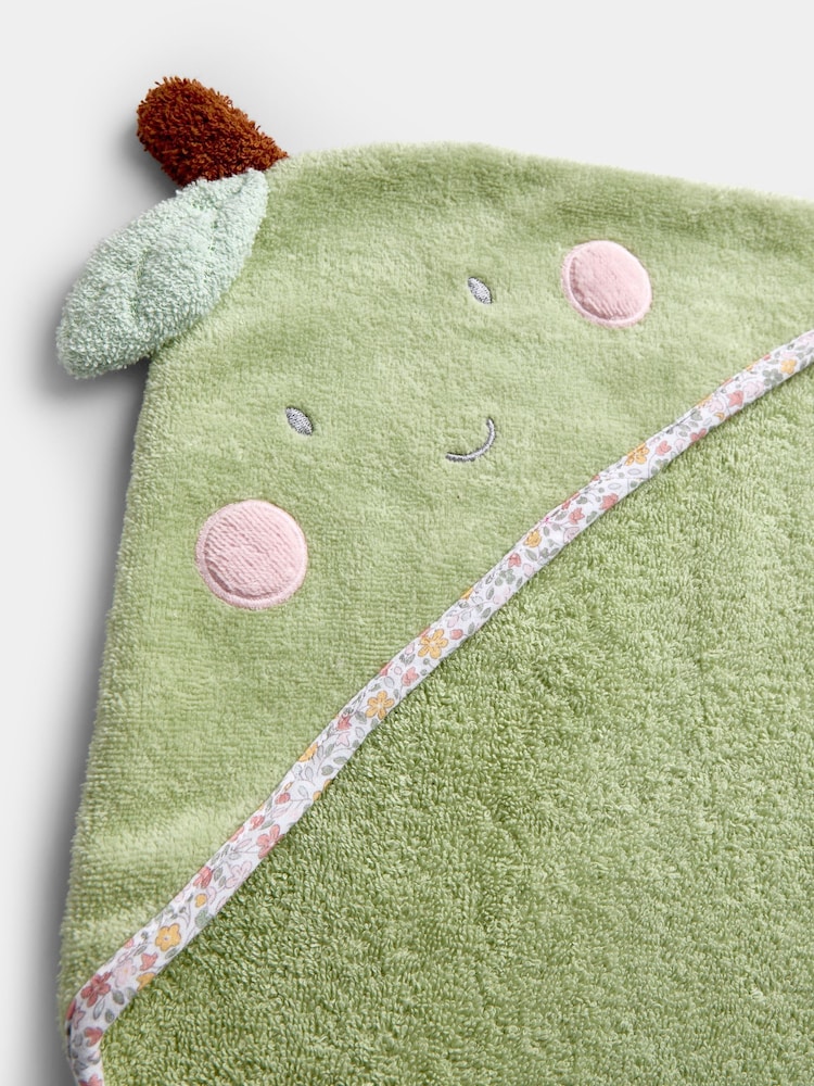 JoJo Maman Bébé Green Apple Hooded Towel - Image 4 of 4