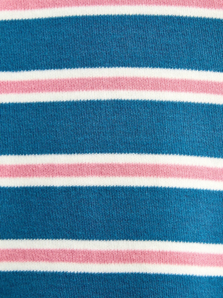 JoJo Maman Bébé Blue Stripe Long Sleeve Jersey Dress - Image 4 of 4 JoJo Maman Bébé Blue Stripe Long Sleeve Jersey Dress - Image 4 of 4