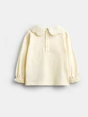 JoJo Maman Bébé Ivory Broderie Collar Top - Image 2 of 4