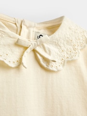 JoJo Maman Bébé Ivory Broderie Collar Top - Image 3 of 4