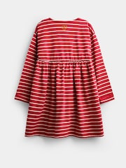 JoJo Maman Bébé Rust Orange Mushroom Chain Stitch Jersey Dress - Image 4 of 6