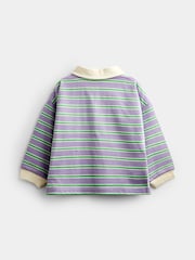 JoJo Maman Bébé Lilac Purple Dog Appliqué Rugby Shirt - Image 2 of 4