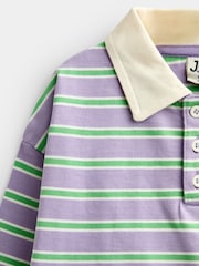 JoJo Maman Bébé Lilac Purple Dog Appliqué Rugby Shirt - Image 3 of 4