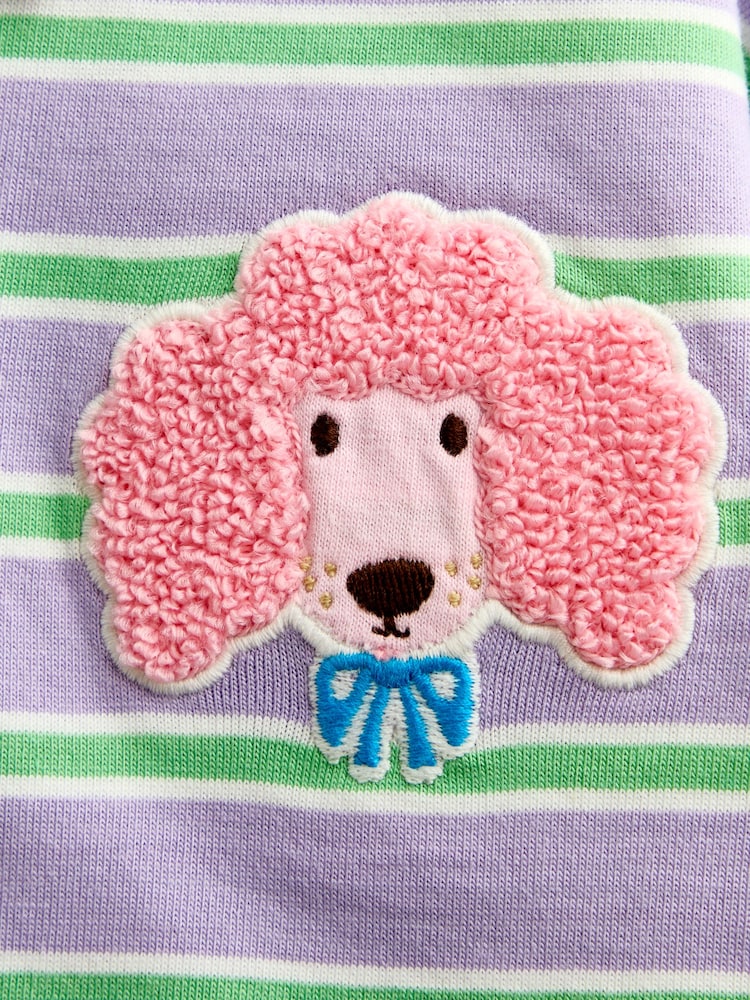 JoJo Maman Bébé Lilac Purple Dog Appliqué Rugby Shirt - Image 4 of 4 JoJo Maman Bébé Lilac Purple Dog Appliqué Rugby Shirt - Image 4 of 4