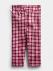 JoJo Maman Bébé Blue Marl Cherry Gingham 2 -Pack Appliqué & Check Leggings - Image 4 of 7