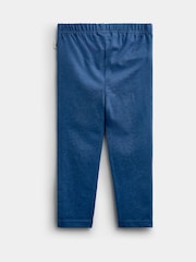 JoJo Maman Bébé Blue Marl Cherry Gingham 2 -Pack Appliqué & Check Leggings - Image 5 of 7