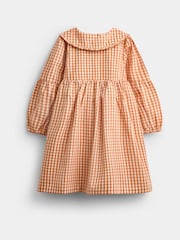 Jojo Maman Bébé Rust Orange Gingham The Gruffalo Button Through Dress - Image 2 of 4