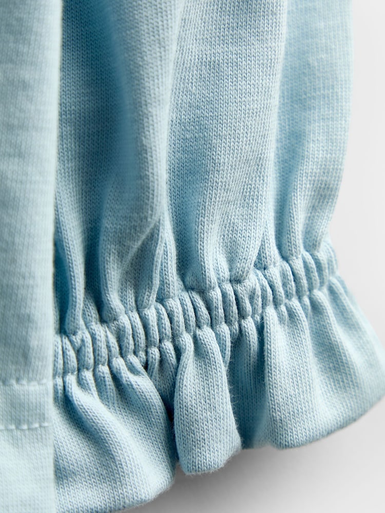 Jojo Maman Bébé Light Blue Flowers Embroidered Collar Top - Image 4 of 4 Jojo Maman Bébé Light Blue Flowers Embroidered Collar Top - Image 4 of 4