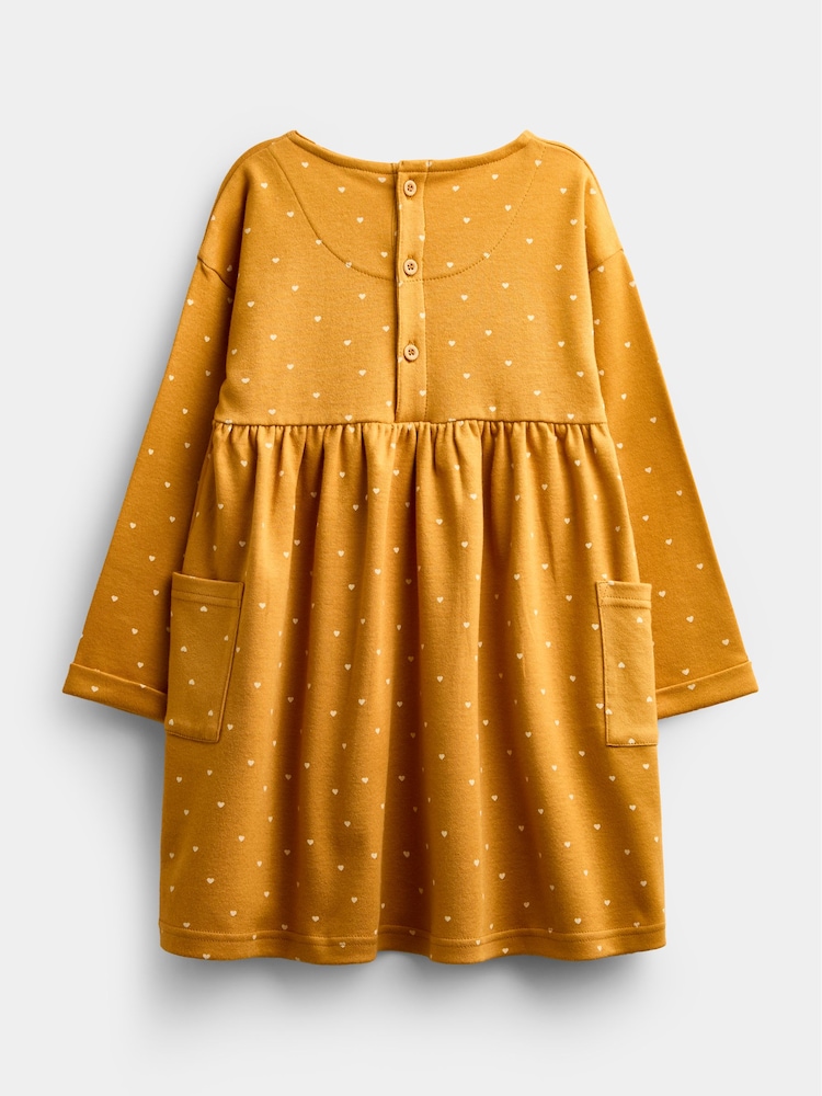 Jojo Maman Bébé Mustard Yellow Spot Jersey Dress - Image 2 of 4 Jojo Maman Bébé Mustard Yellow Spot Jersey Dress - Image 2 of 4