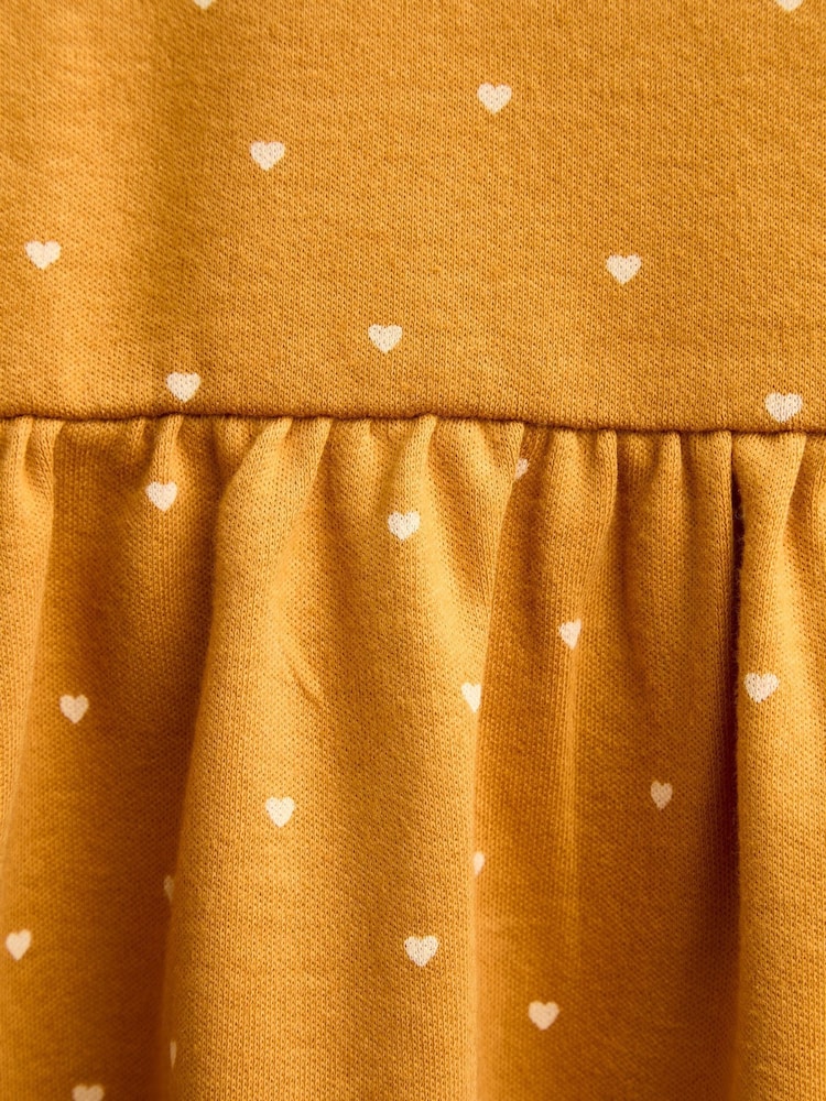 Jojo Maman Bébé Mustard Yellow Spot Jersey Dress - Image 4 of 4 Jojo Maman Bébé Mustard Yellow Spot Jersey Dress - Image 4 of 4