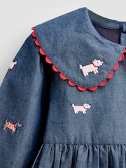 JoJo Maman Bébé Embroidered Dress - Imaginea 4 din 5