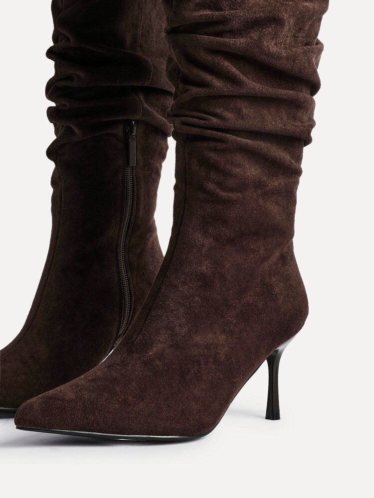 Linzi Rosenna Ruched High Leg Heeled Boots - תמונה 6 מתוך 6