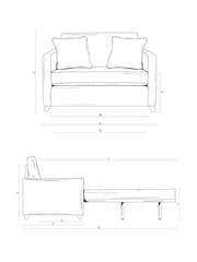 Willow & Hall Royal Blue Foxham Sofa Bed - Image 4 of 4