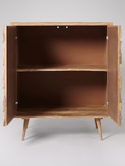 Swoon Light Brown Terning Mango Wood Two-Door Cabinet - Image 2 of 5
