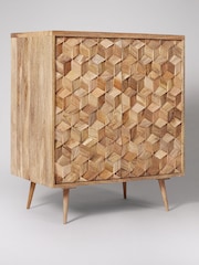 Swoon Light Brown Terning Mango Wood Two-Door Cabinet - Image 3 of 5