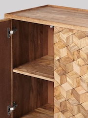 Swoon Light Brown Terning Mango Wood Two-Door Cabinet - Image 4 of 5