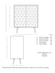 Swoon Light Brown Terning Mango Wood Two-Door Cabinet - Image 5 of 5