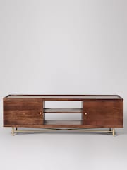 Swoon Mid Brown Halle Mango Wood Media Unit - Image 1 of 5