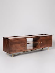 Swoon Mid Brown Halle Mango Wood Media Unit - Image 2 of 5