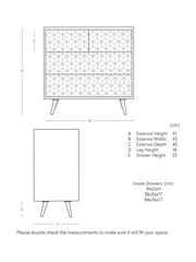 Swoon Mid Brown Terning Acacia Wood Chest Of Four Drawers - Image 4 of 5