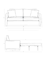 Willow & Hall Petal Pink Foxham Sofa Bed - Image 4 of 5