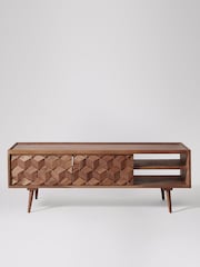 Swoon Mid Brown Terning Acacia Wood Media Unit - Image 1 of 5