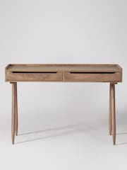Swoon Light Brown Southwark Mango Wood Two-Drawer Desk - Image 1 of 4