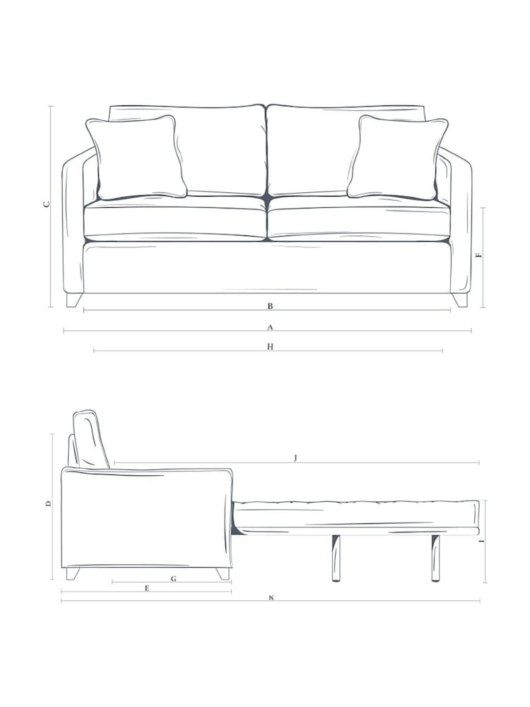 Willow & Hall Royal Blue Foxham Sofa Bed - Image 5 of 5