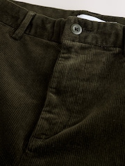 Khaki Straight Fit Corduroy Chino Trousers - Image 7 of 9