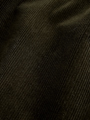 Khaki Straight Fit Corduroy Chino Trousers - Image 9 of 9