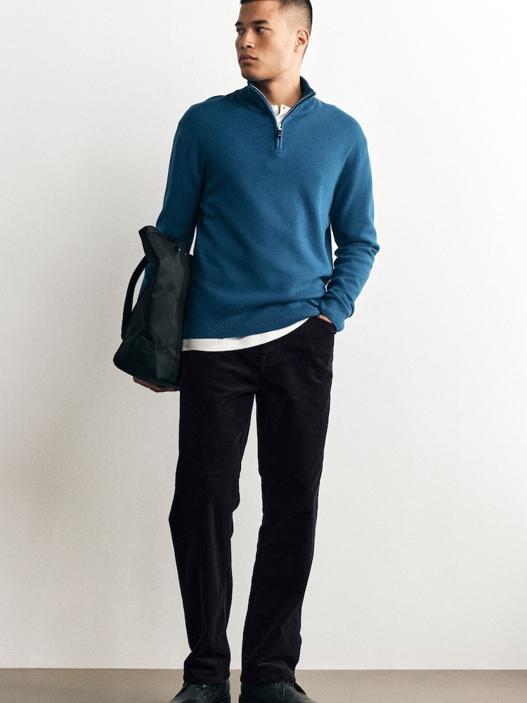 Charcoal Straight Fit Corduroy Trousers - Image 1 of 10