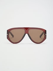 Lipsy Chunky Rounded Aviator Sunglasses - Պատկեր 4 6-ից